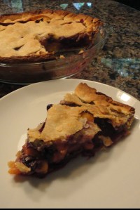 Monday's Blueberry Peach Pie adventure