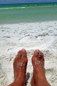 Sandy feet to remember later